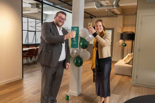 Ralph Geers (Alderman 's Hertogenbosch) en Ingrid Faber (CEO Faber Group) open Faber LABS Office in 's Hertogenbosch